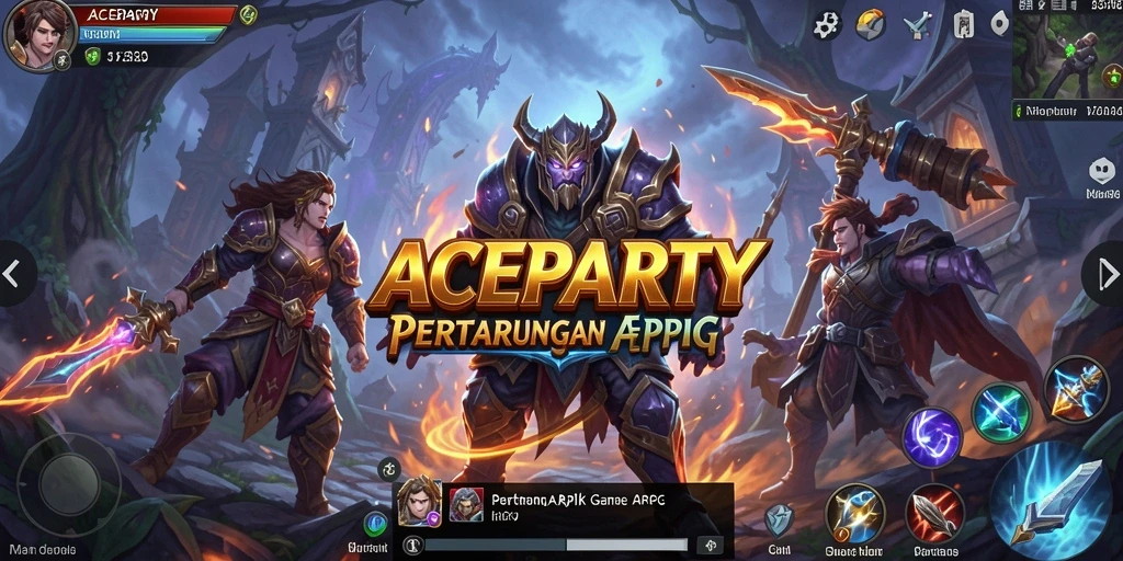 Screenshot gameplay ACEPARTY menampilkan aksi pertempuran yang mendebarkan.
