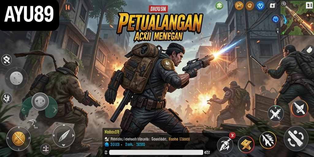 Tampilan gameplay AYU89 yang mendebarkan saat karakter beraksi.