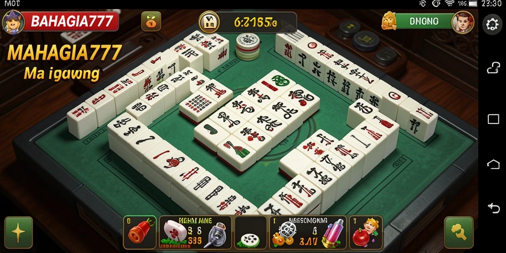 Tampilan gameplay BAHAGIA777 dengan grafis Mahjong yang menawan.