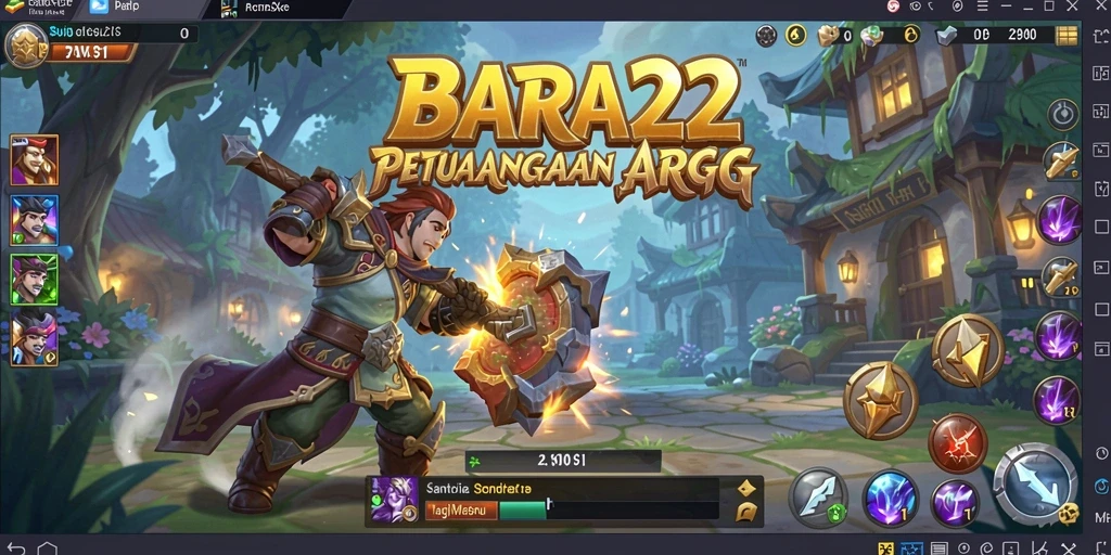 Screenshot gameplay BARA22 menunjukkan aksi pertempuran yang mendebarkan.