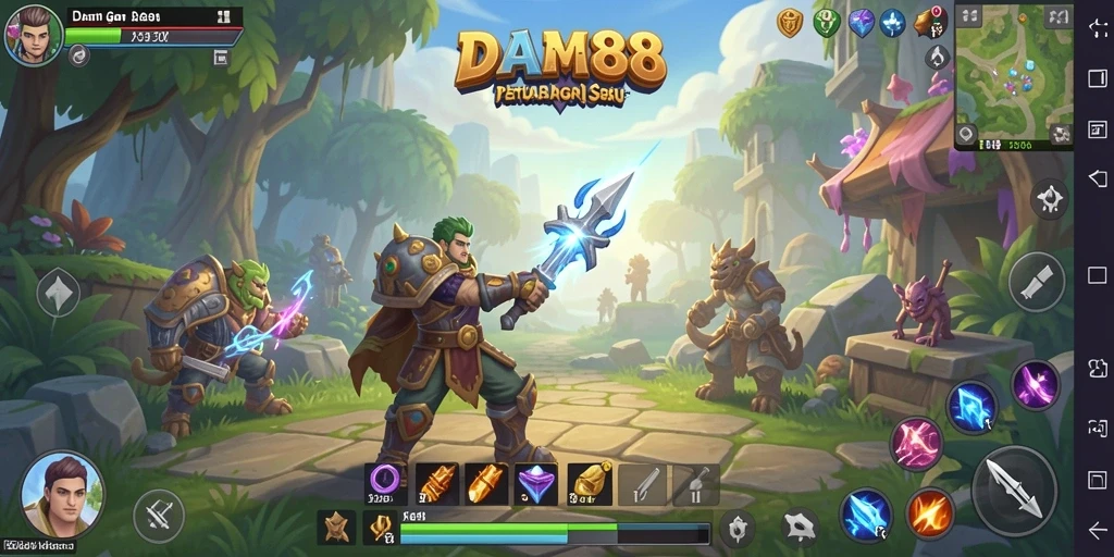 Tangkapan layar menunjukkan gameplay penuh aksi dalam <strong>DAM88</strong>.