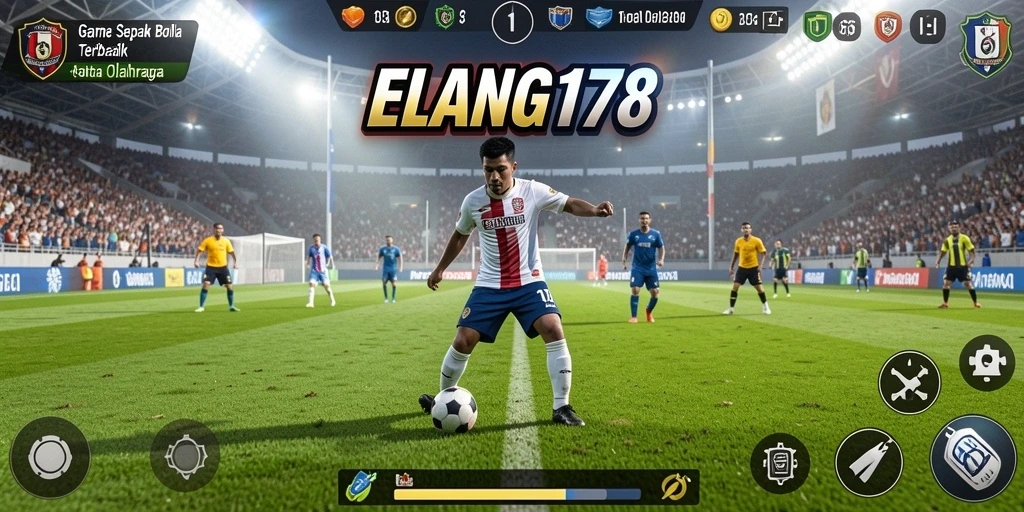 Tampilan gameplay ELANG178 yang menarik dalam aksi sepak bola.