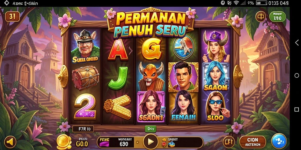 Screenshot gameplay F7F7 yang penuh warna dan fitur menarik.