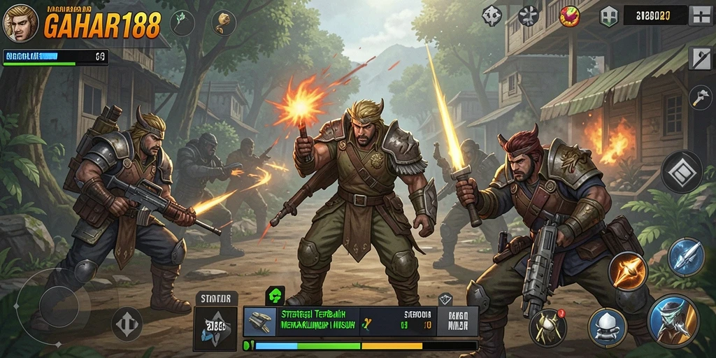 Screenshot menampilkan aksi gameplay yang mendebarkan dalam GAHAR188.