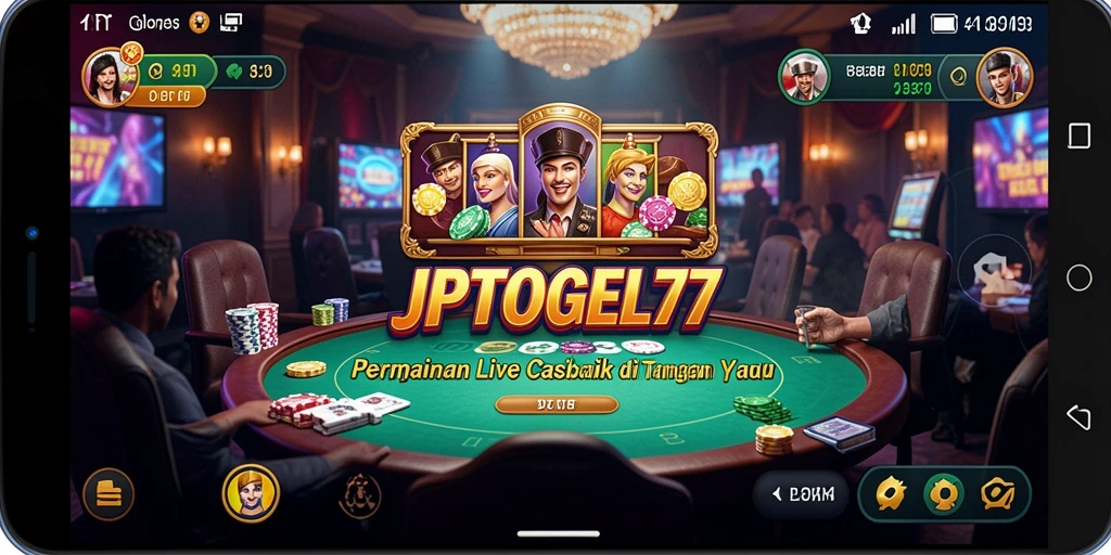 Tampilan memukau dari gameplay Live Casino di JPTOGEL77.