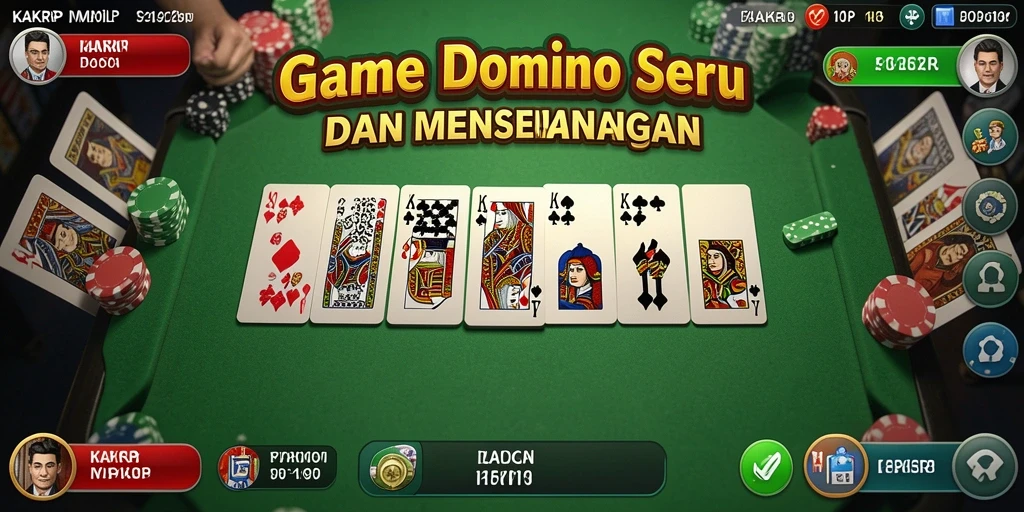 Screenshot gameplay KAKRP menunjukkan aksi seru permainan Domino.