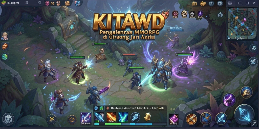 Tangkapan layar dari gameplay epik <strong>KITAWD</strong> yang menunjukkan pertarungan dan eksplorasi.