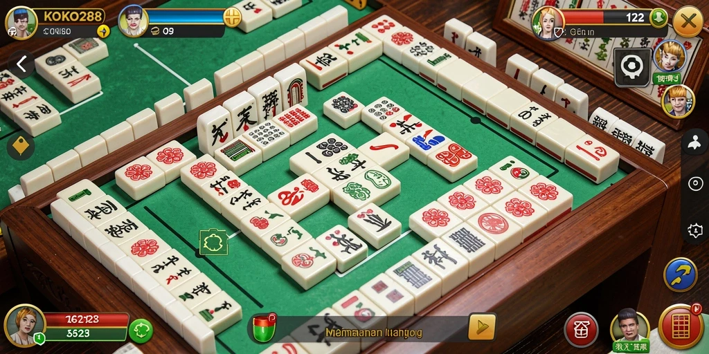 Tampilan gameplay menarik dari KOKO288 saat bermain Mahjong.