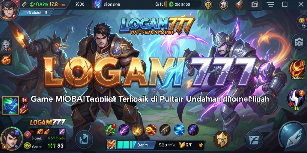 Tampilan gameplay seru dari LOGAM777 dalam pertempuran MOBA.