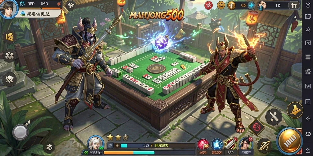 Tampilan gameplay ARPG yang seru dan mendebarkan di MAHJONG500.