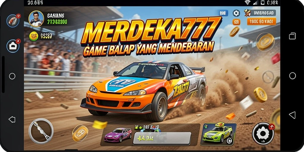 Tampilan aksi balapan seru di MERDEKA777 yang mengasyikkan.