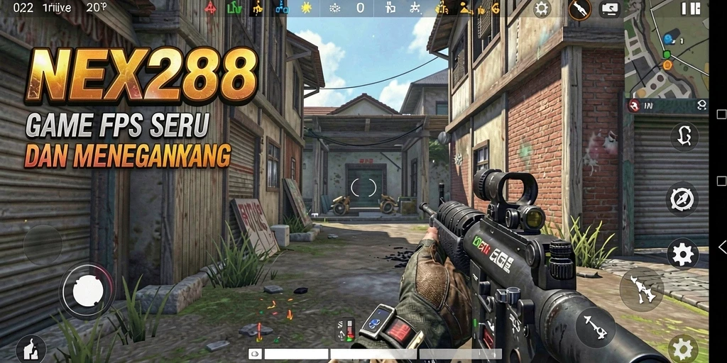 Tampilan gameplay menegangkan di NEX288 dengan aksi FPS yang seru.