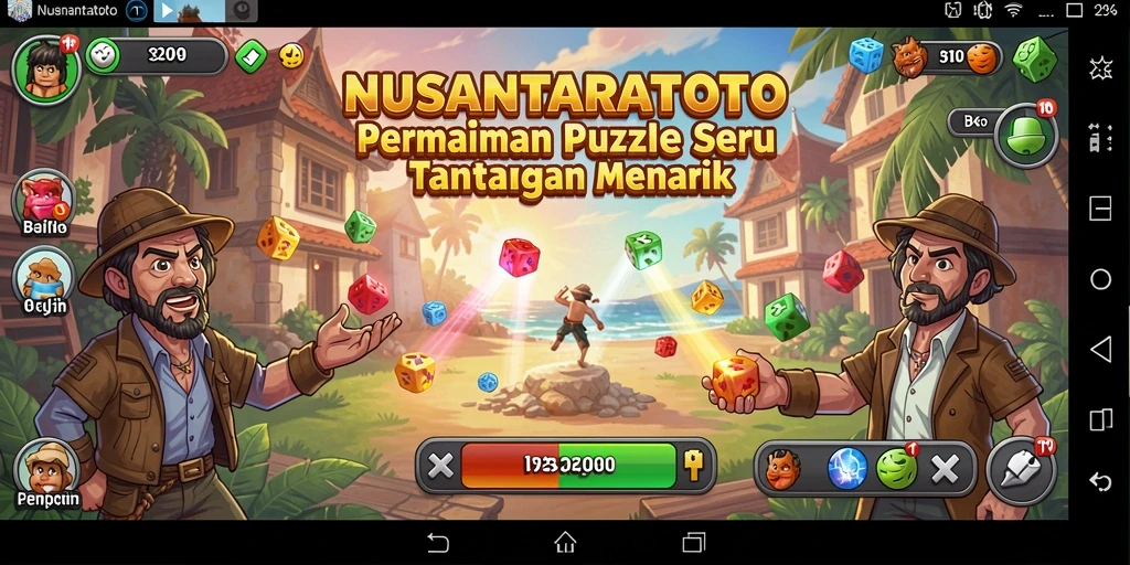 Screenshot gameplay NUSANTARATOTO menampilkan tantangan Puzzle seru.