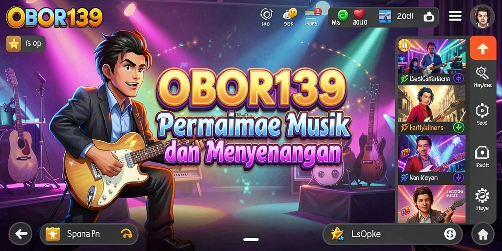 Tampilan gameplay OBOR138 dengan tantangan musik yang menarik.