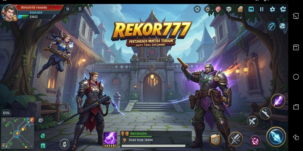Tampilan gameplay <strong>REKOR777</strong> yang penuh aksi dan strategi menara.