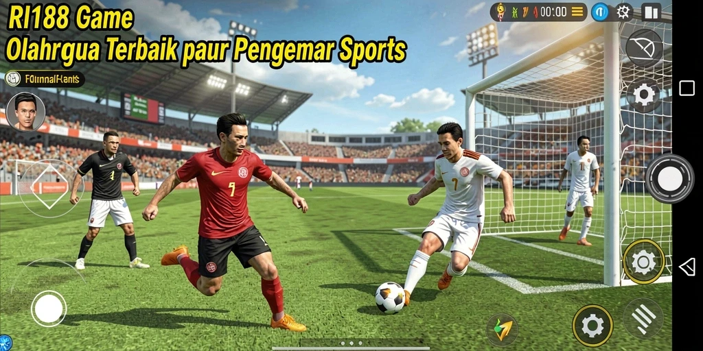 Screenshot gameplay menampilkan aksi seru dalam game olahraga.