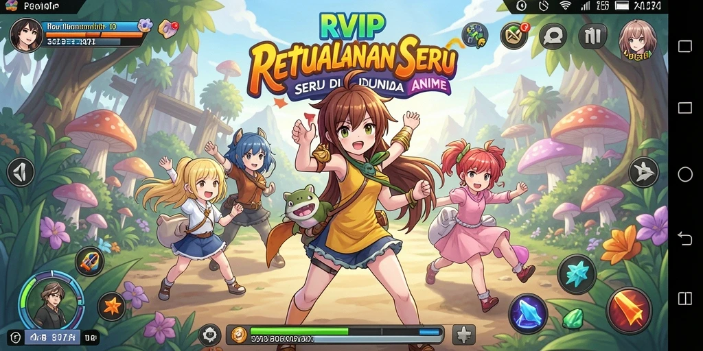 Tampilan gameplay RVIP yang menarik dan penuh warna.