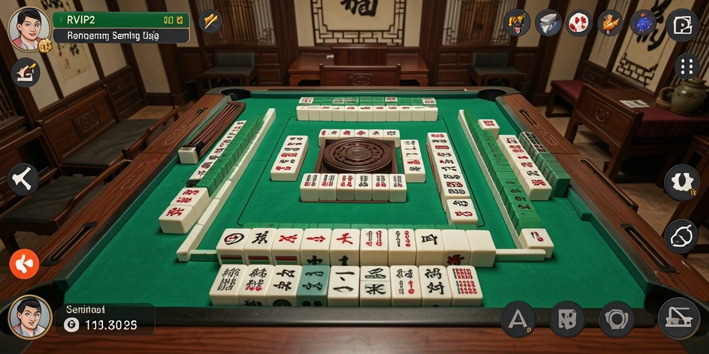 Tampilan gameplay menawan dalam permainan Mahjong RVIP2.