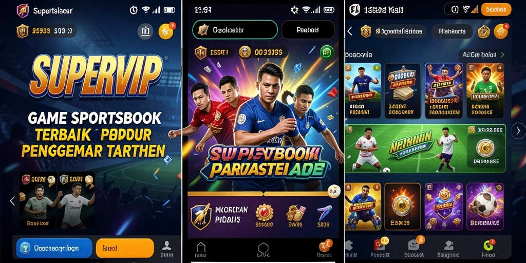 Tampilan screenshot SUPERVIP yang menunjukkan fitur taruhan olahraga.