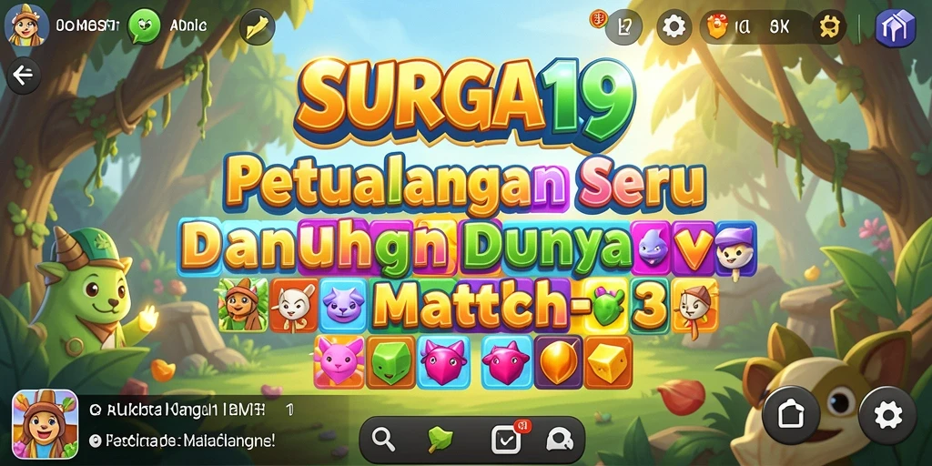 Tangkapan layar SURGA19 menampilkan momen gameplay Match-3 yang menegangkan.