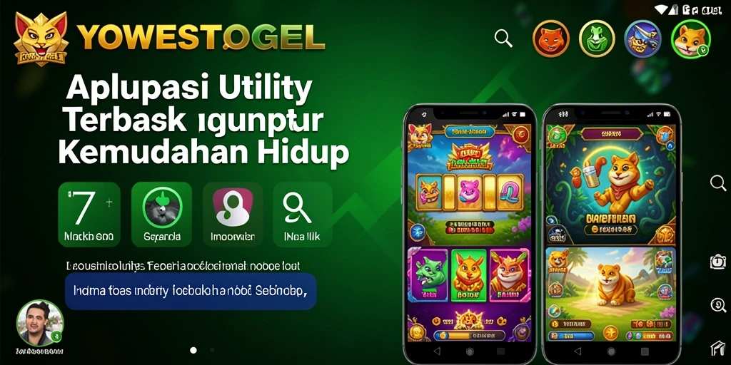 Tampilan utama YOWESTOGEL menunjukkan fitur-fitur utility yang canggih.
